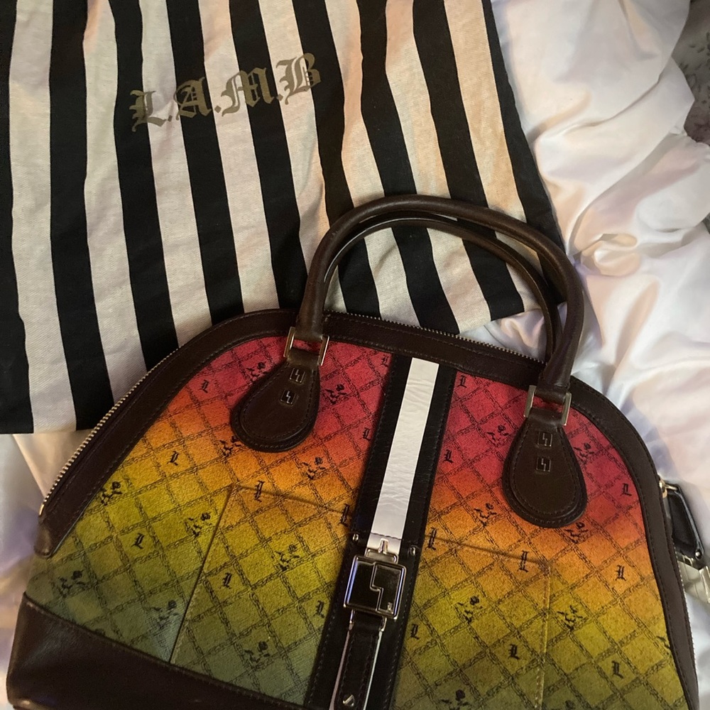 L.A.M.B. by Gwen Stefani Kingston Rasta Handbag Luxury Designer